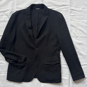 Daniele Alessandrini Textured KNIT Black Blazer Cardigan size 44, MINT